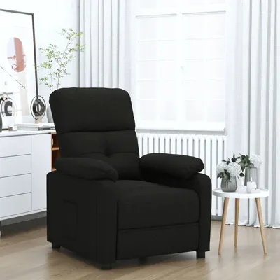 Gossi fotoliu rabatabil, negru, material textil