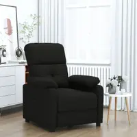 Gossi fotoliu rabatabil, negru, material textil
