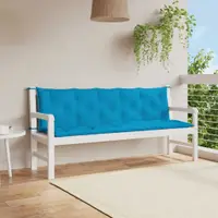 vidaXL Pernă de bancă albastru deschis 180x(50+50)x7cm material oxford