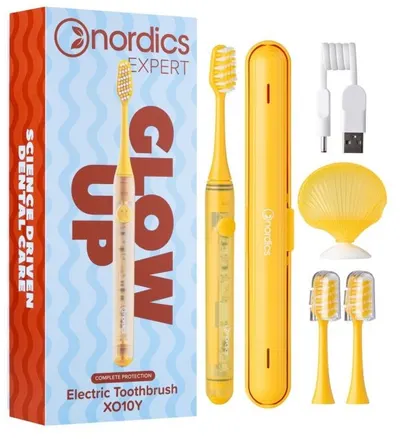 Nordics Expert Periuță de dinți electrică sonică X010, galbenă