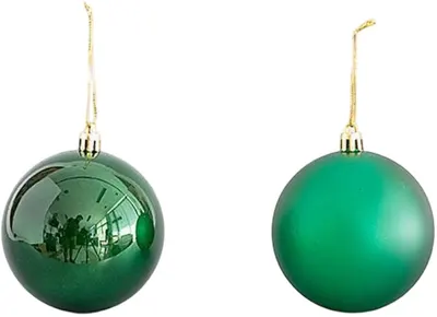 Jucării de brad Eurolamp - Bile, 6 buc, 8 cm, verde închis