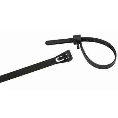 COLIER CABLU NEGRU cu deschidere 7,2×150
