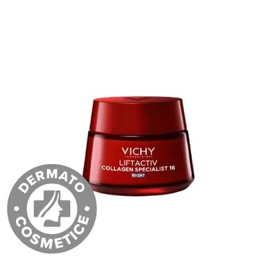 Crema de noapte antirid cu efect de reumplere Liftactiv Collagen Specialist 16, 50ml, Vichy