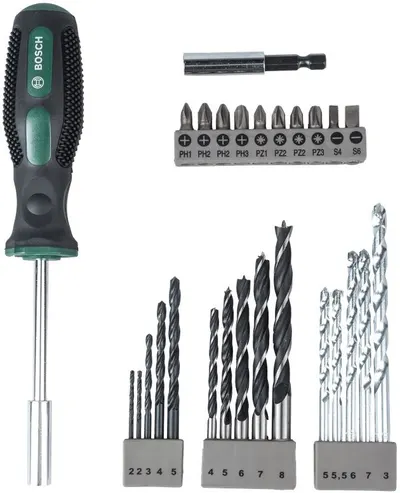 Set de burghie și biți pentru șurubelniță Bosch - 27 de piese