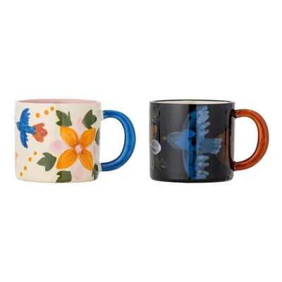 Căni negre/bej 2 buc. din ceramică 300 ml Maricala – Bloomingville