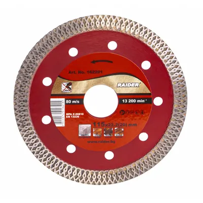 Disc de diamant Raider – RD-DD21, Turbo, 115 x 22.2 mm