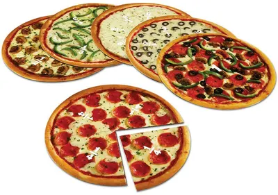 Trusă educațională Learning Resources - Pizza magnetice cu fracții pentru aritmetică, 6 buc