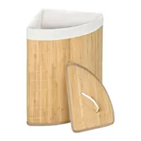Coș de rufe în culoare naturală din bambus 40 l Bamboo – Compactor