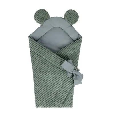 Paturica de infasat pentru bebelusi MeowBaby aesthetic olive green