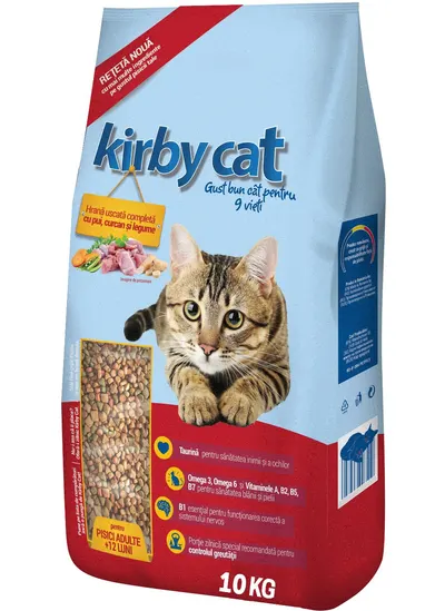 Hrana uscata pisici Kirby Cat, Pui si Curcan 10kg