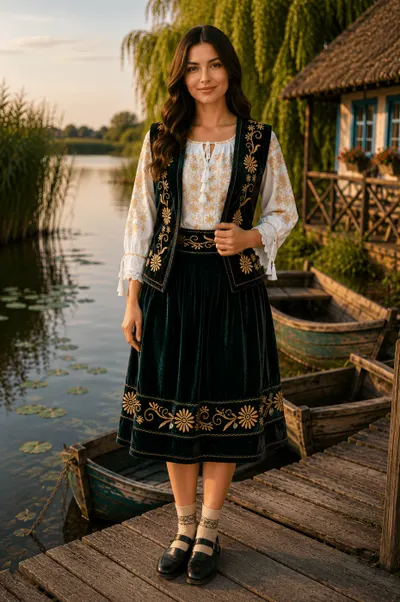 Set traditional format din ie , fusta si vesta 53