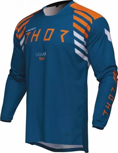 Tricou Thor LaunchMode Zone, culoare albastru portocaliu, marime M