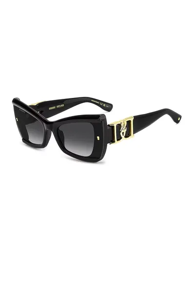 Ochelari de soare cat-eye supradimensionati - Negru