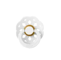 Suzeta din latex cu tetina rotunda pentru +6 luni Boheme White, 1 bucata, Bibs