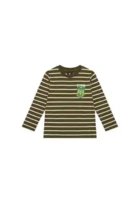 Bluza cu maneca lunga pentru copii - verde/crem