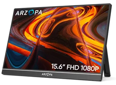 Monitor portabil ARZOPA - A1, 15.6'', FHD, IPS, 60Hz, negru