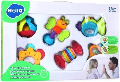 Set jucării zornăitoare pentru bebeluși Hola Toys – 6 bucăți