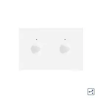 Modul intrerupator dublu cap scara / cap cruce cu touch Livolo standard Italian, Serie noua
