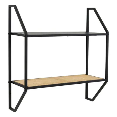 Raft negru/în culoare naturală etajat din metal 61 cm Depok – Premier Housewares