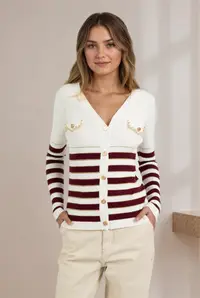 Cardigan slim fit din amestec de vascoza Z-95 M8
