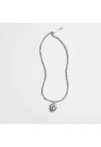 Colier din perle gri naturale si aur filat 14K - Bella