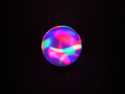 Sferă luminoasă cu modele multicolore (15 cm)