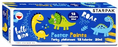 Vopsele tempera Starpak Dino - 12 culori