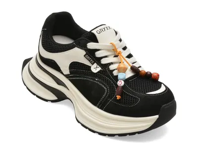 Pantofi sport GRYXX negri, 9052, din nabuc