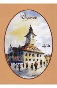 Reproducere pe carton portocaliu: Casa Sfatului Nr.2