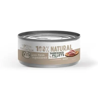 Conserva pentru pisici Fresh Farm Schredded Fillets cu rata 70 gr