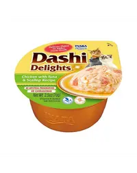 INABA Cat Dashi Delights mancare pisici 70 g pui, ton si scoici