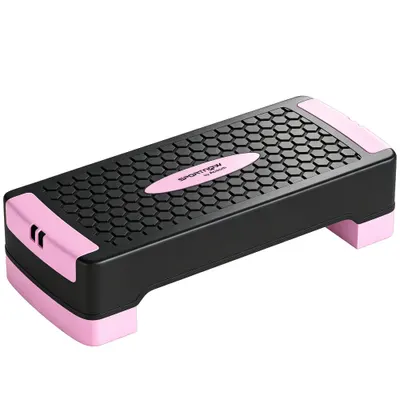 SPORTNOW Step Aerobic Reglabil pe 2 Niveluri cu 2 Benzi de Rezistență, Roz | Aosom Romania