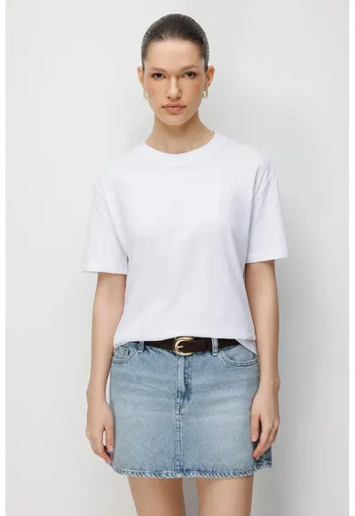Tricou dama alb - supradimensionat