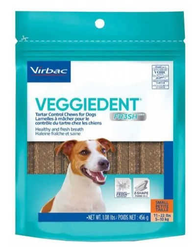 VIRBAC Veggiedent Fresh S (5-10 kg) Recompense caini pentru igiena orala 15 buc.