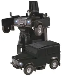 Jucărie metalică Rastar -Robot transformabil/Land Rover Defender, 1:32, negru