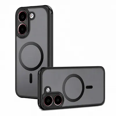 Husa MagSafe pentru Xiaomi Poco X8 Pro, Techsuit, PureFrost, Neagra Satinata