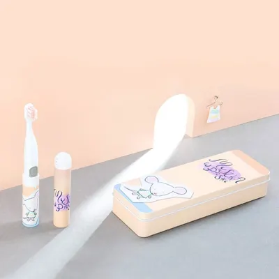 Periuta de dinti electrica Vitammy Smile Minimini+ pentru copii 3 + cutie travel soricel