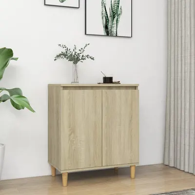 vidaXL Servantă picioare din lemn masiv stejar sonoma 60x35x70 cm lemn