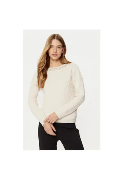 Pulover dama - 305165169 - Acril/Poliamida - Bej - Bej