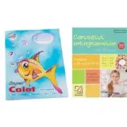 Pachet Caiet Pestisor dictando A5, 48 file, Casa Tipografica si Caruselul ortogramelor pentru clasele a 3-a si a 4-a
