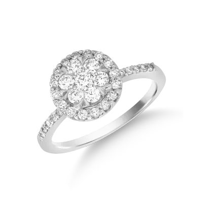 Inel din aur alb cu diamante de 0.501ct