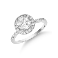 Inel din aur alb cu diamante de 0.501ct