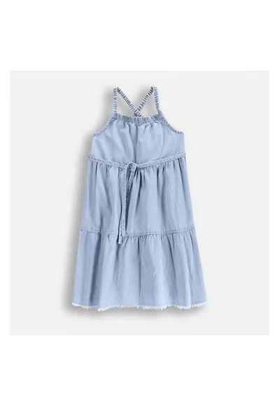 Rochie pentru fete - bumbac - albastru