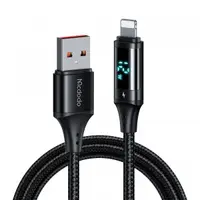 Cablu Date si Incarcare USB-A - Lightning McDodo CA-1060 Display, 12W, 1.2m, Negru