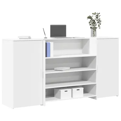 vidaXL Birou de recepție, alb, 200x50x103,5 cm, lemn stratificat