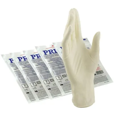 Set 7 x Manusi Chirurgicale Sterile Prima, Usor Pudrate, Marimea 7