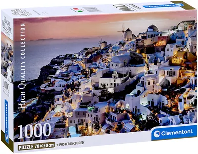 Puzzle Clementoni din 1000 piese - Nuanțele din Santorini