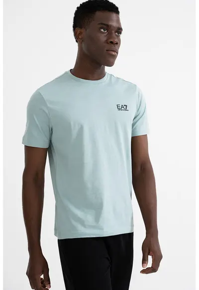 Tricou cu model uni Gircollo - Verde menta