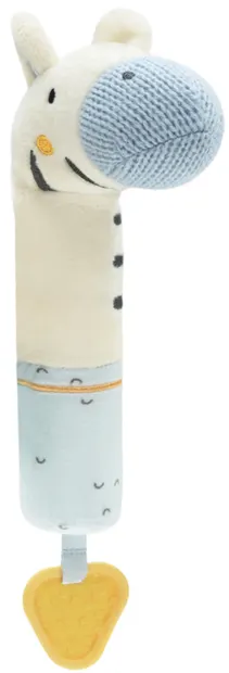 Jucărie scârțâitoare cu mâner de dentiție KikkaBoo Stripy Friends