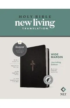 NLT Wide Margin Bible, Filament Enabled Edition (Red Letter, Hardcover Leatherlike, Black Cross, Indexed)